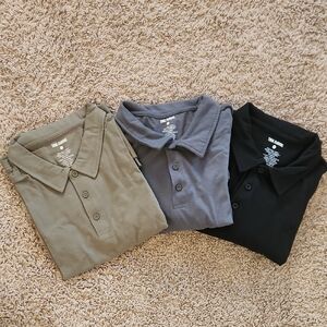 The Foundry Supply Co. Polo Set - Olive, Charcoal, and Black
